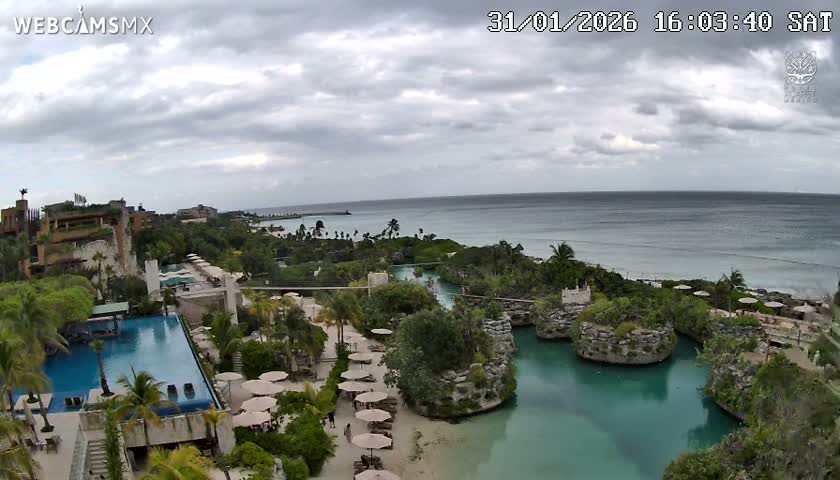 Playa Parque Xcaret Beach Live Cam - Playa Del Carmen, Solidaridad, Quintana Roo, Mexico