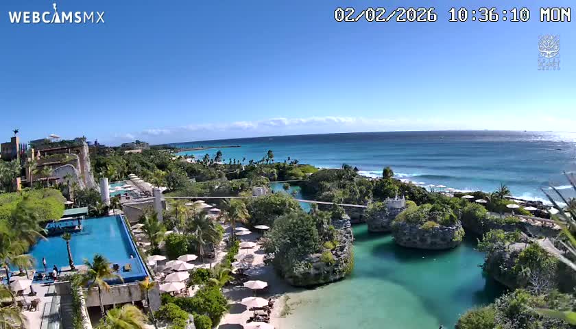 Playa Parque Xcaret Beach Live Cam - Playa Del Carmen, Solidaridad, Quintana Roo, Mexico
