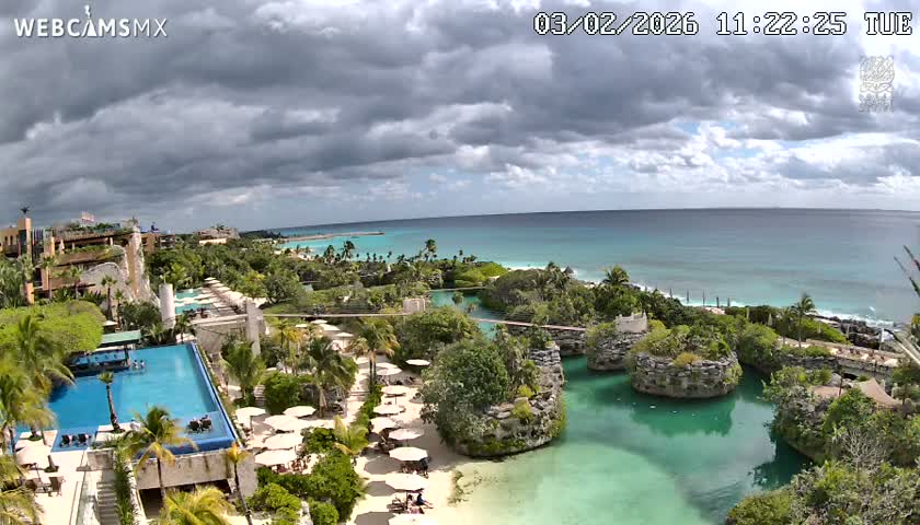 Playa Parque Xcaret Beach Live Cam - Playa Del Carmen, Solidaridad, Quintana Roo, Mexico