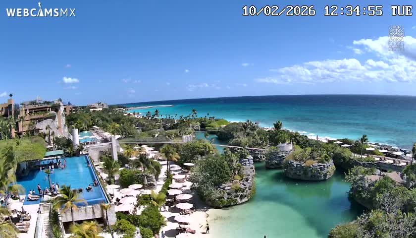 Playa Parque Xcaret Beach Live Cam - Playa Del Carmen, Solidaridad, Quintana Roo, Mexico