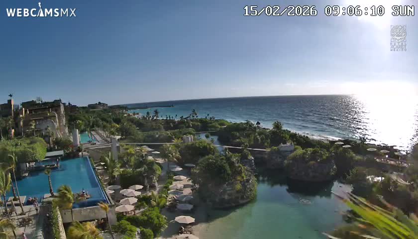 Playa Parque Xcaret Beach Live Cam - Playa Del Carmen, Solidaridad, Quintana Roo, Mexico