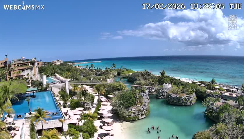 Playa Parque Xcaret Beach Live Cam - Playa Del Carmen, Solidaridad, Quintana Roo, Mexico