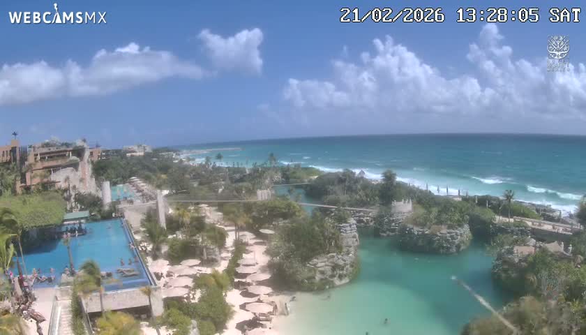 Playa Parque Xcaret Beach Live Cam - Playa Del Carmen, Solidaridad, Quintana Roo, Mexico