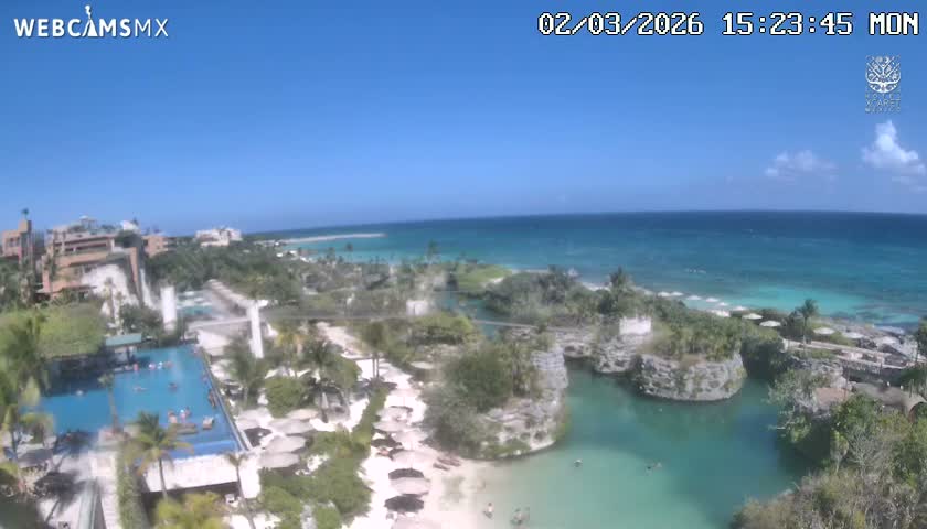 Playa Parque Xcaret Beach Live Cam - Playa Del Carmen, Solidaridad, Quintana Roo, Mexico