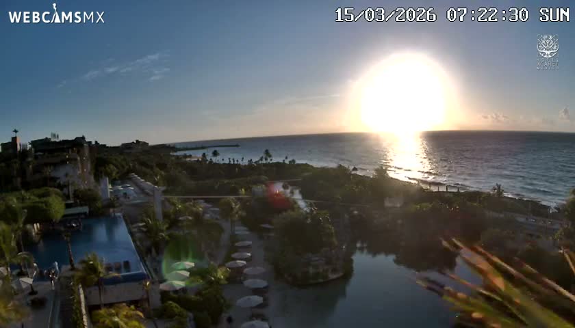 Playa Parque Xcaret Beach Live Cam - Playa Del Carmen, Solidaridad, Quintana Roo, Mexico