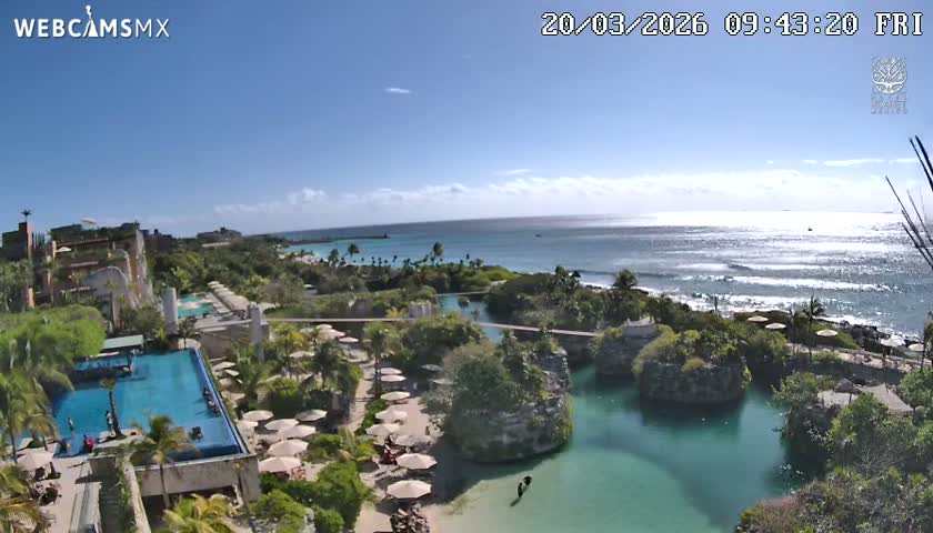 Playa Parque Xcaret Beach Live Cam - Playa Del Carmen, Solidaridad, Quintana Roo, Mexico