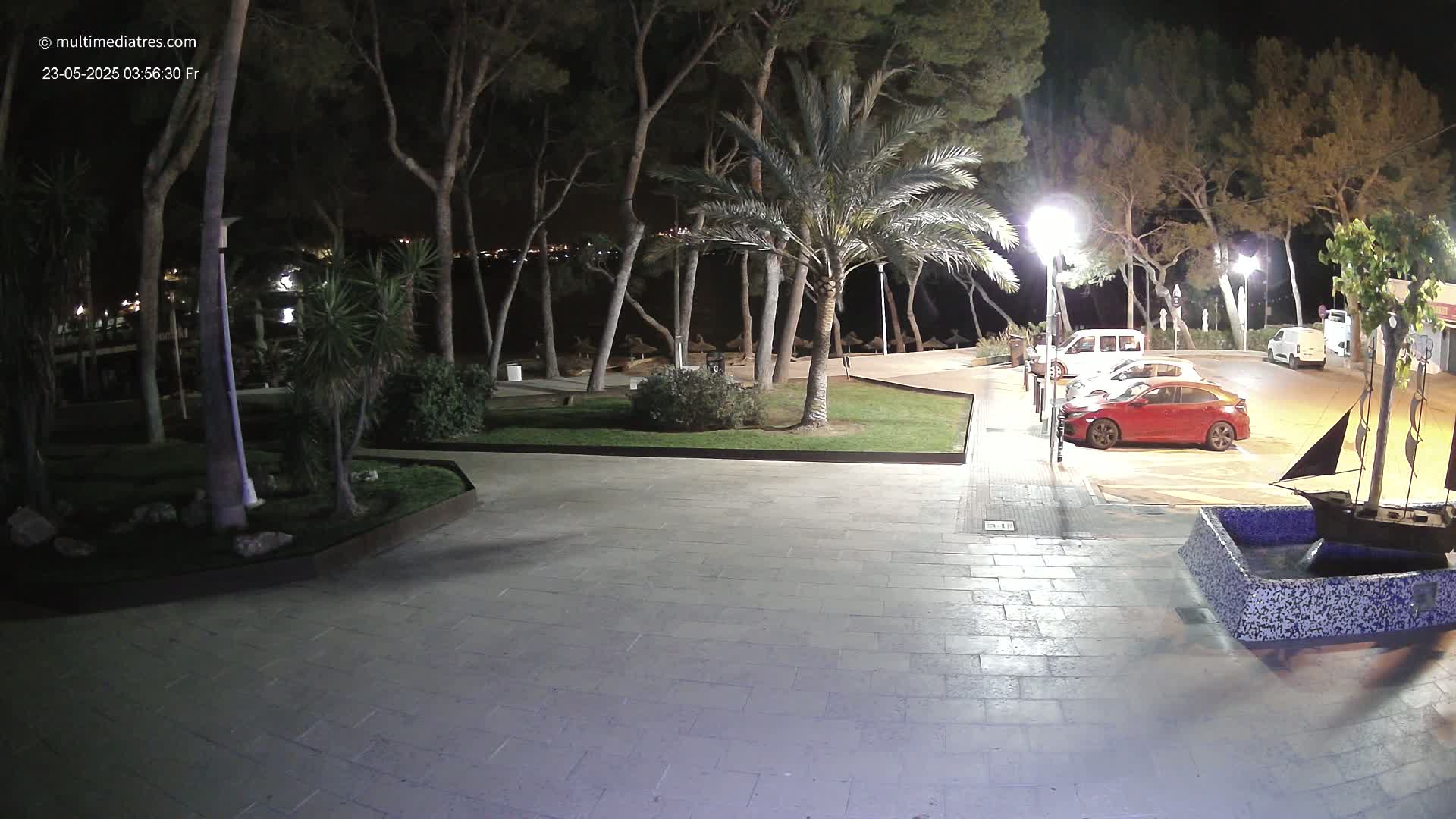 Peguera, Platja Gran de Tora Beach  Playa 5 Live Cam - Sierra de Tramontana, Mallorca, Islas Baleares (Balearic Islands), Spain