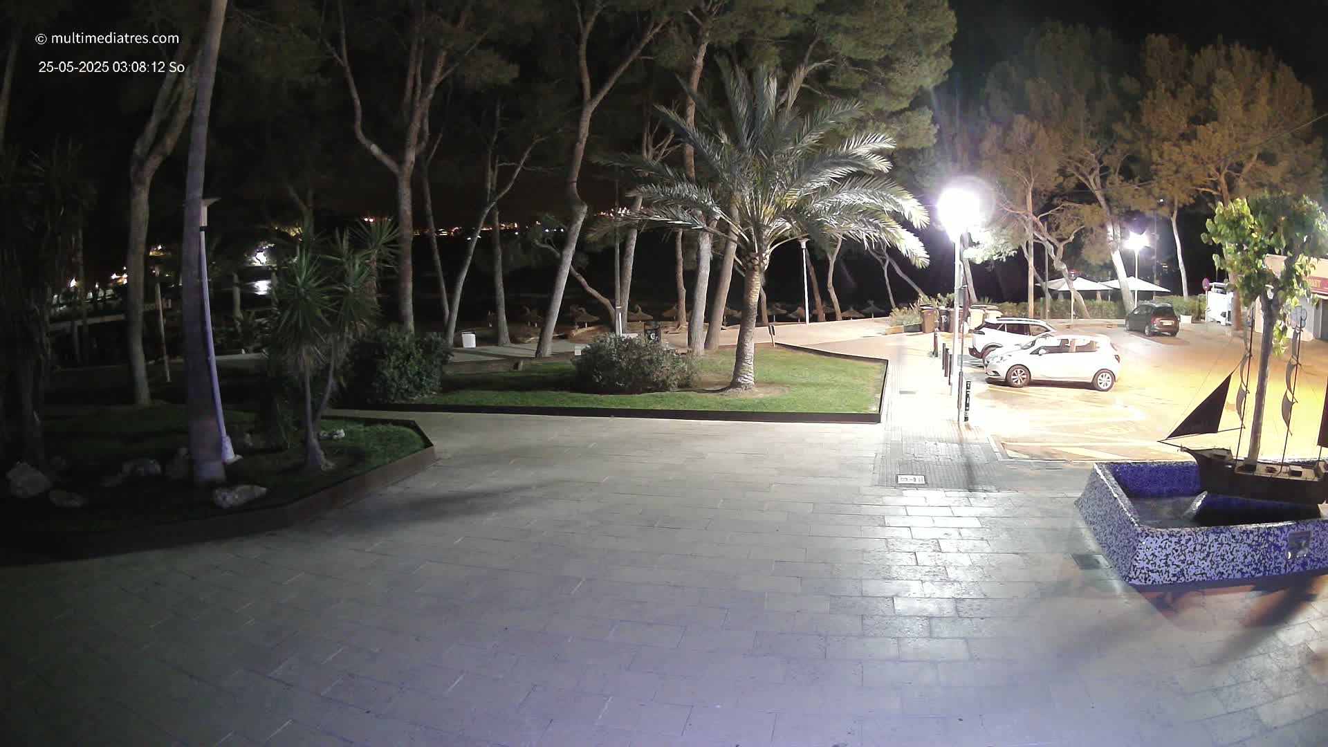 Peguera, Platja Gran de Tora Beach  Playa 5 Live Cam - Sierra de Tramontana, Mallorca, Islas Baleares (Balearic Islands), Spain