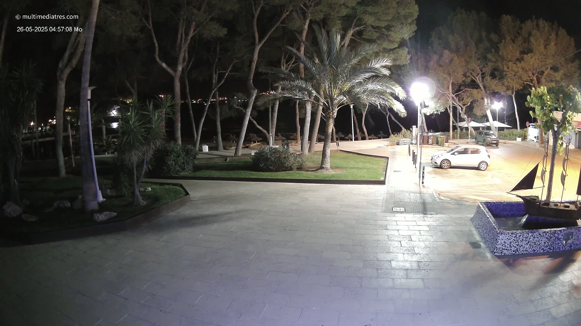 Peguera, Platja Gran de Tora Beach  Playa 5 Live Cam - Sierra de Tramontana, Mallorca, Islas Baleares (Balearic Islands), Spain