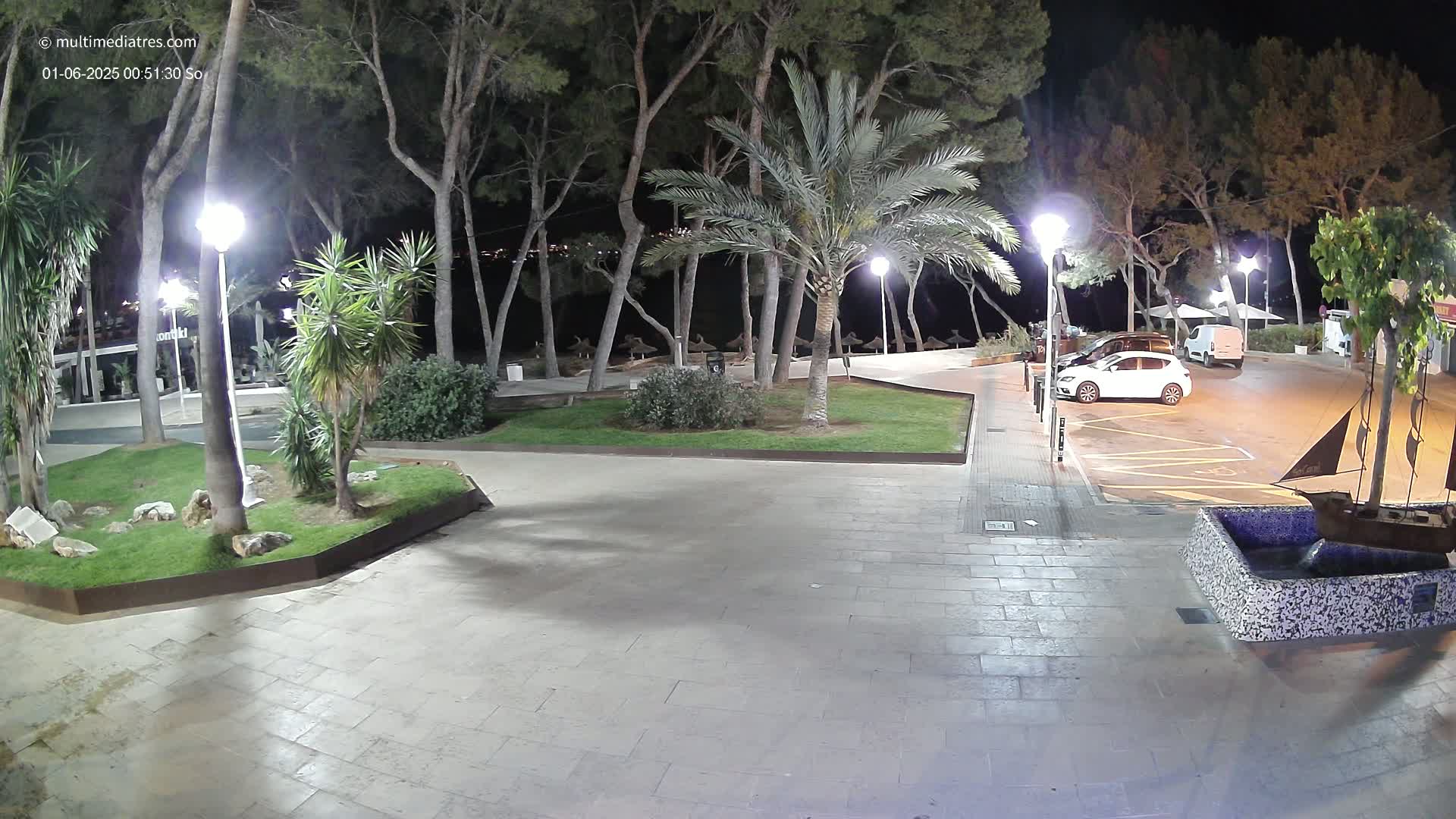 Peguera, Platja Gran de Tora Beach  Playa 5 Live Cam - Sierra de Tramontana, Mallorca, Islas Baleares (Balearic Islands), Spain
