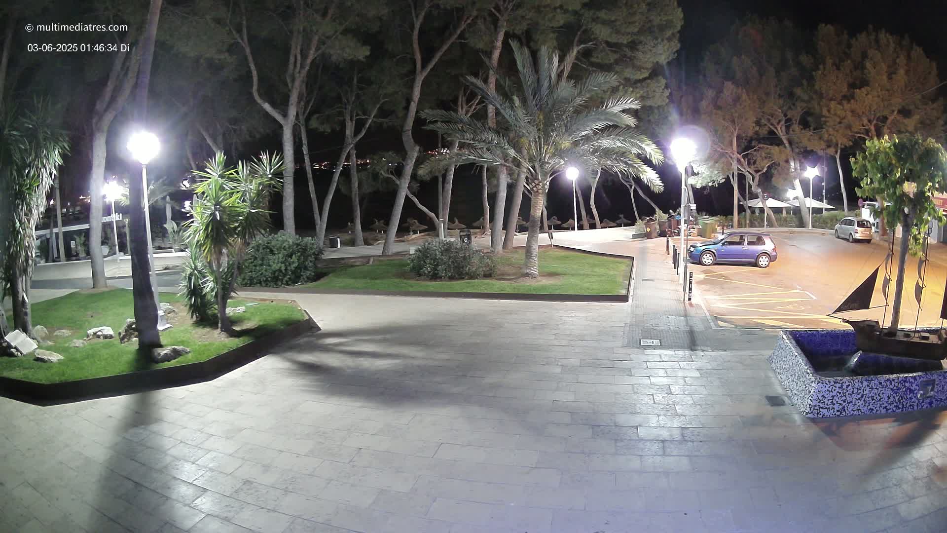 Peguera, Platja Gran de Tora Beach  Playa 5 Live Cam - Sierra de Tramontana, Mallorca, Islas Baleares (Balearic Islands), Spain