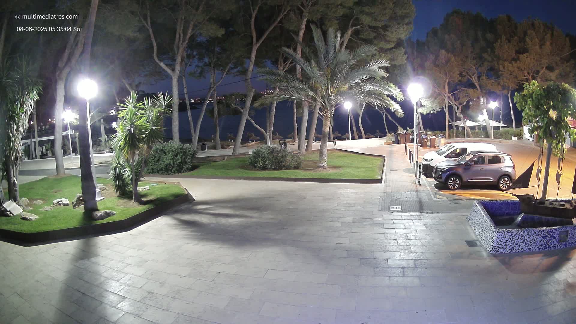 Peguera, Platja Gran de Tora Beach  Playa 5 Live Cam - Sierra de Tramontana, Mallorca, Islas Baleares (Balearic Islands), Spain