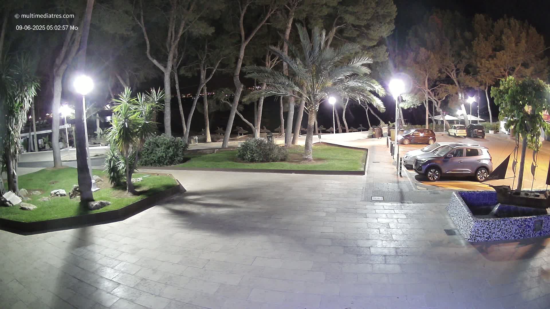 Peguera, Platja Gran de Tora Beach  Playa 5 Live Cam - Sierra de Tramontana, Mallorca, Islas Baleares (Balearic Islands), Spain