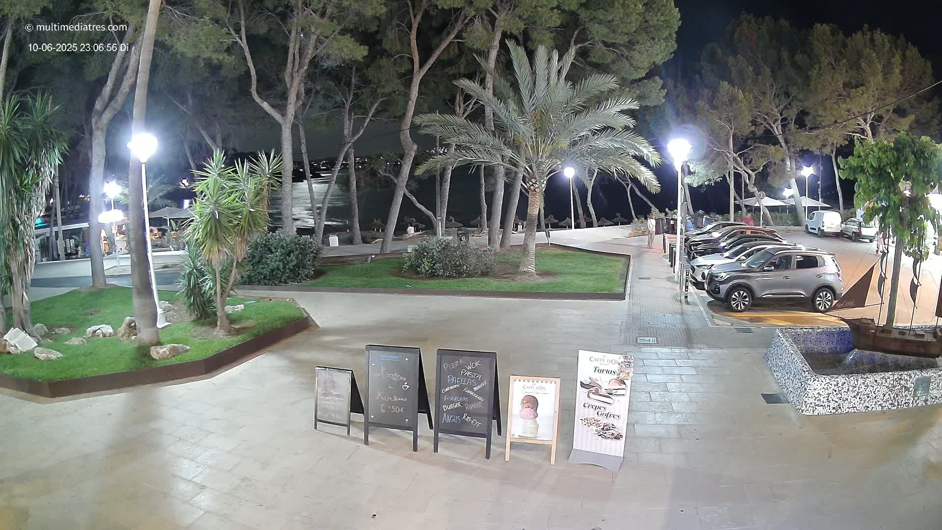 Peguera, Platja Gran de Tora Beach  Playa 5 Live Cam - Sierra de Tramontana, Mallorca, Islas Baleares (Balearic Islands), Spain