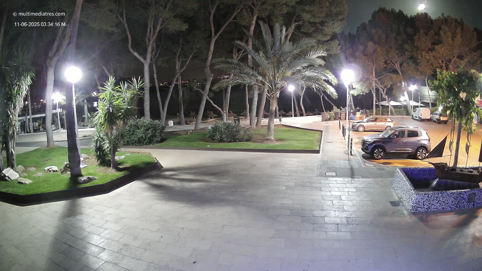 Peguera, Platja Gran de Tora Beach  Playa 5 Live Cam - Sierra de Tramontana, Mallorca, Islas Baleares (Balearic Islands), Spain