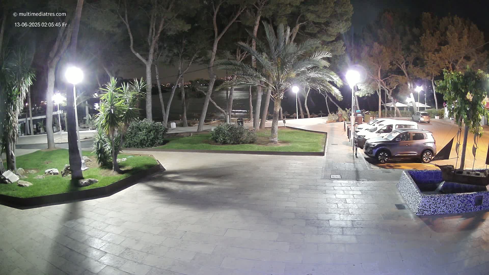 Peguera, Platja Gran de Tora Beach  Playa 5 Live Cam - Sierra de Tramontana, Mallorca, Islas Baleares (Balearic Islands), Spain