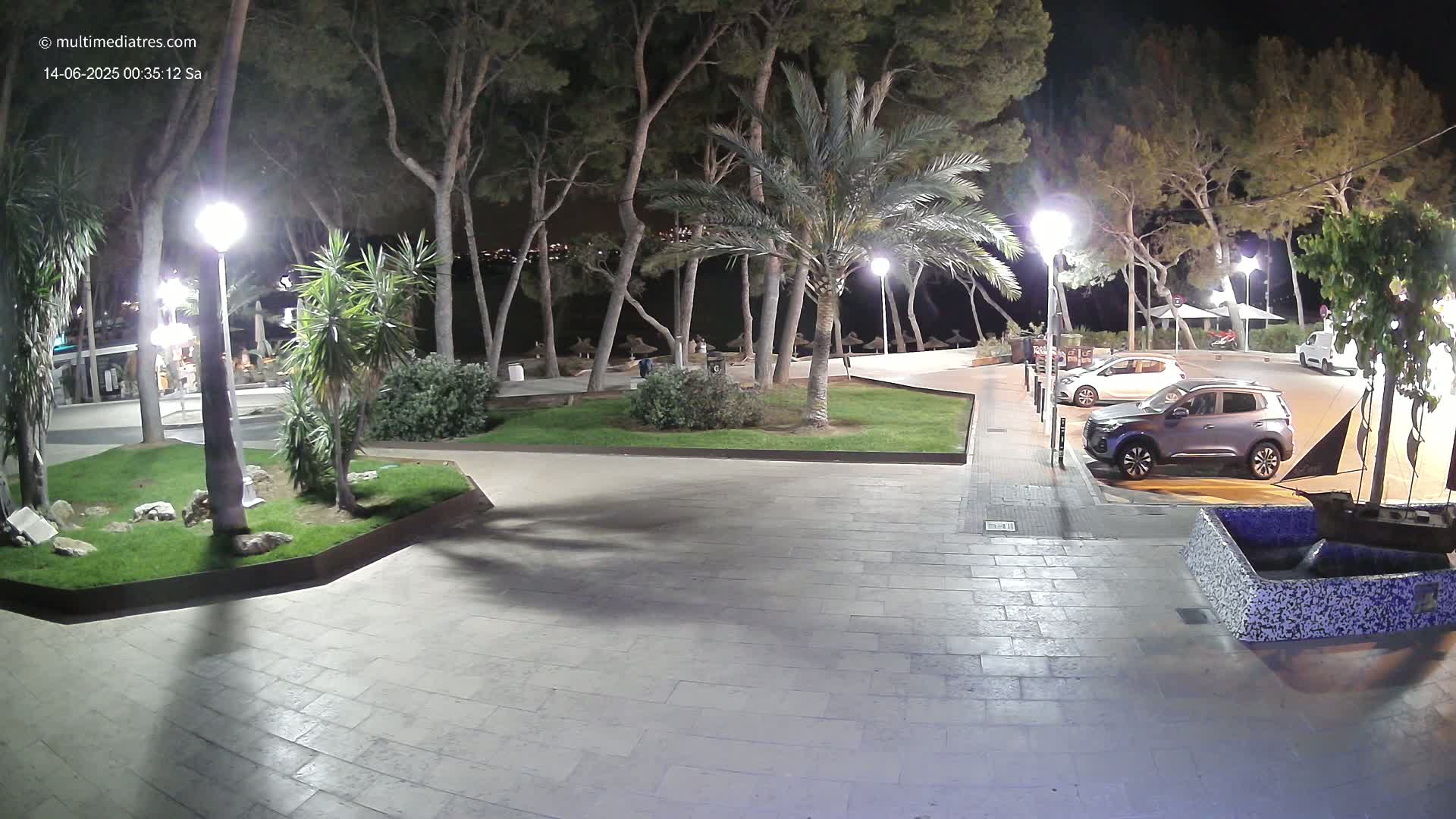 Peguera, Platja Gran de Tora Beach  Playa 5 Live Cam - Sierra de Tramontana, Mallorca, Islas Baleares (Balearic Islands), Spain
