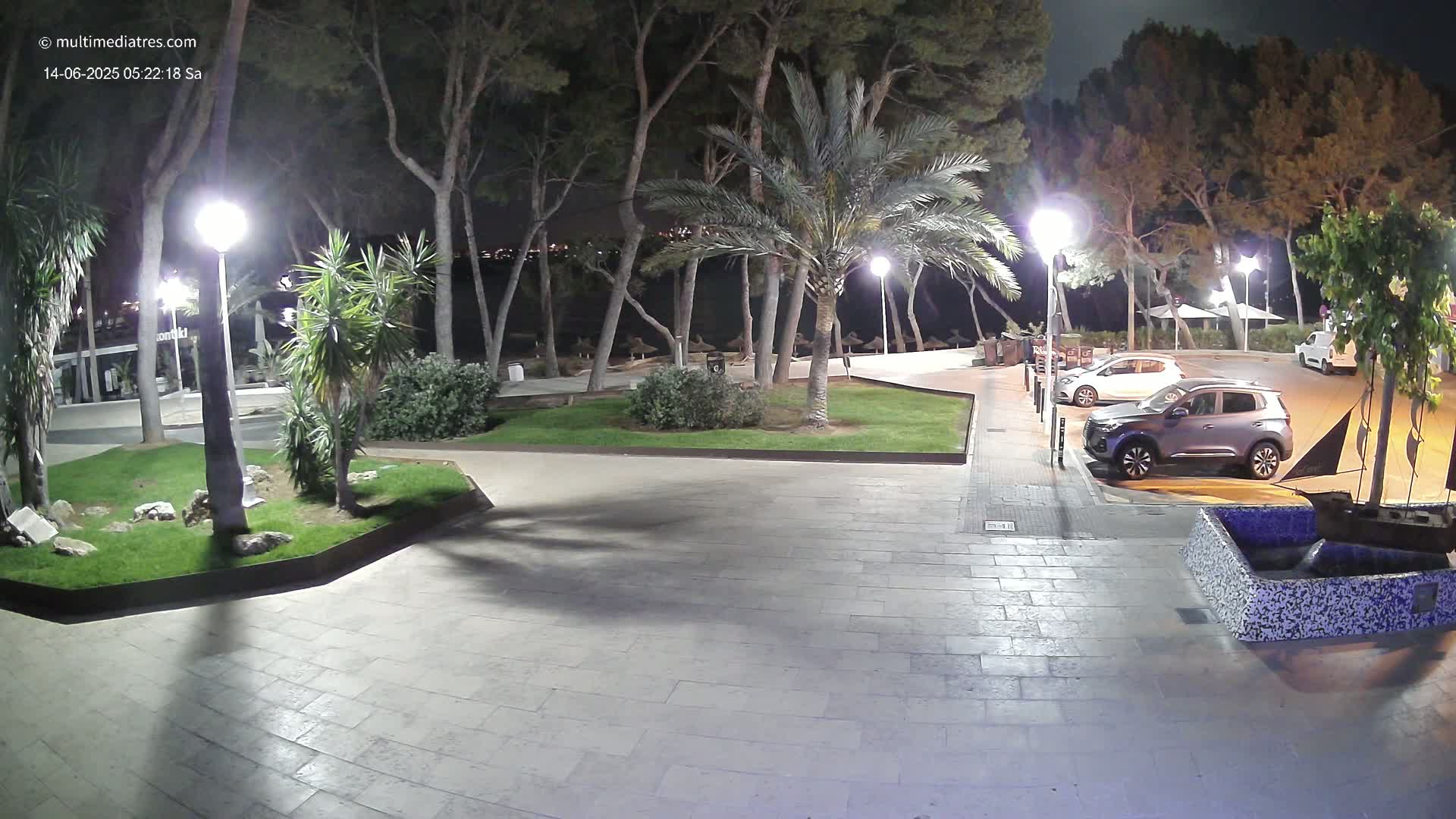 Peguera, Platja Gran de Tora Beach  Playa 5 Live Cam - Sierra de Tramontana, Mallorca, Islas Baleares (Balearic Islands), Spain