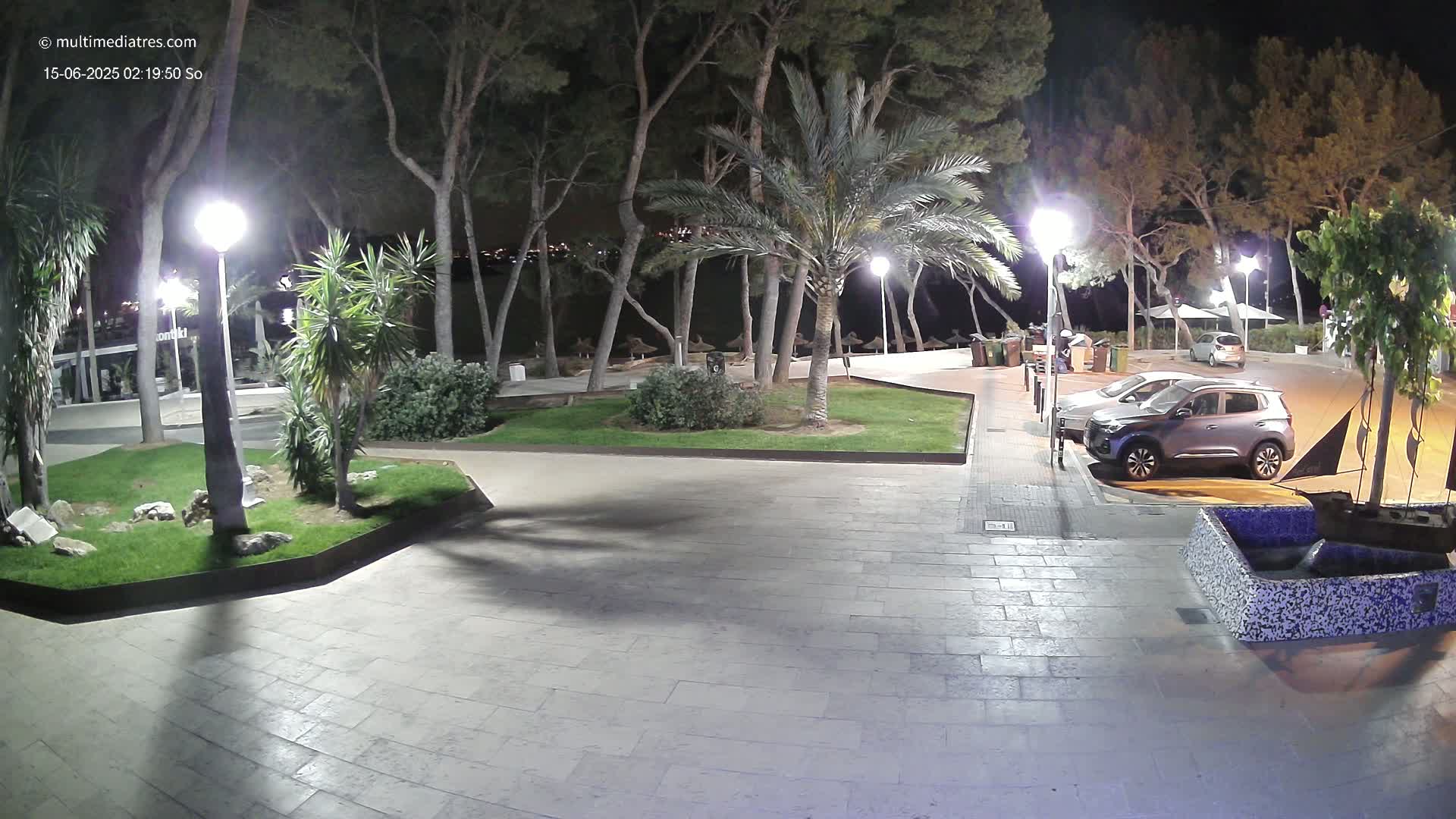 Peguera, Platja Gran de Tora Beach  Playa 5 Live Cam - Sierra de Tramontana, Mallorca, Islas Baleares (Balearic Islands), Spain