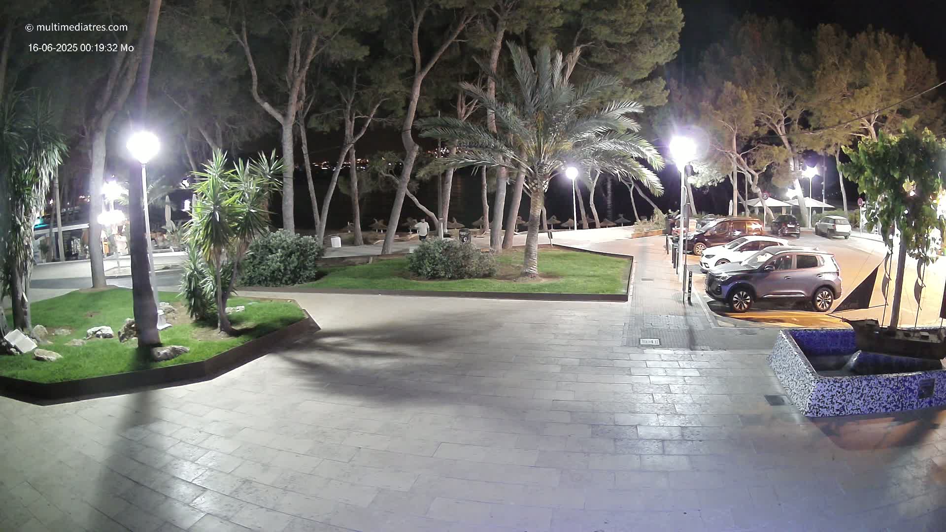 Peguera, Platja Gran de Tora Beach  Playa 5 Live Cam - Sierra de Tramontana, Mallorca, Islas Baleares (Balearic Islands), Spain