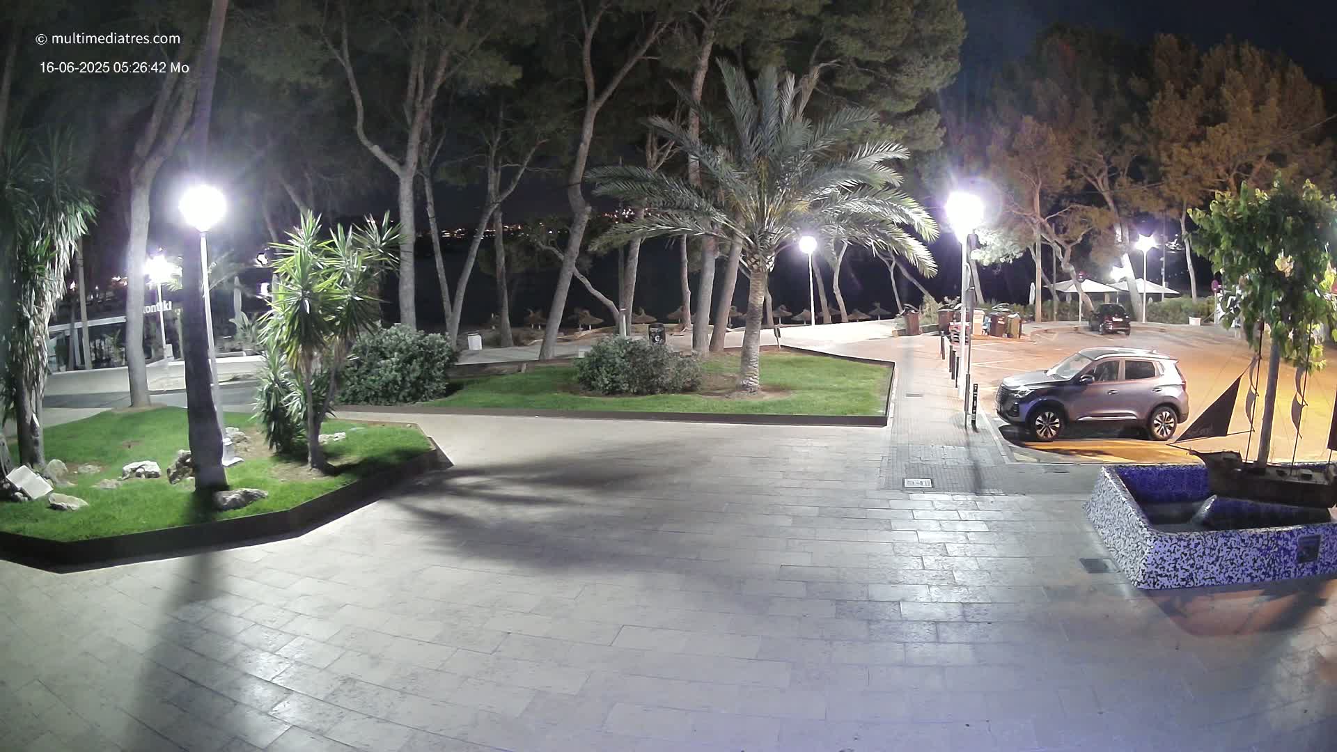 Peguera, Platja Gran de Tora Beach  Playa 5 Live Cam - Sierra de Tramontana, Mallorca, Islas Baleares (Balearic Islands), Spain