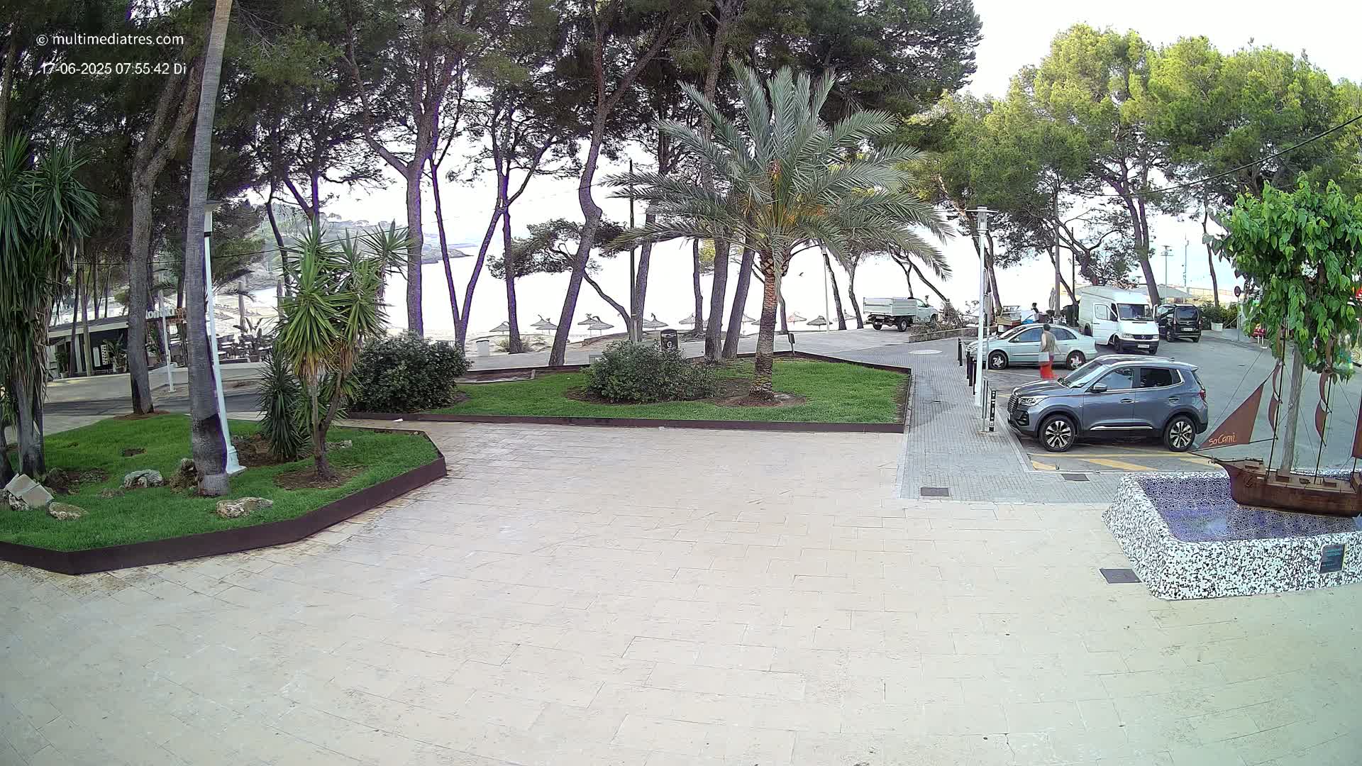 Peguera, Platja Gran de Tora Beach  Playa 5 Live Cam - Sierra de Tramontana, Mallorca, Islas Baleares (Balearic Islands), Spain