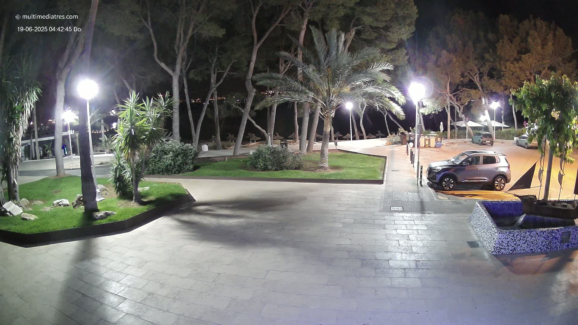 Peguera, Platja Gran de Tora Beach  Playa 5 Live Cam - Sierra de Tramontana, Mallorca, Islas Baleares (Balearic Islands), Spain