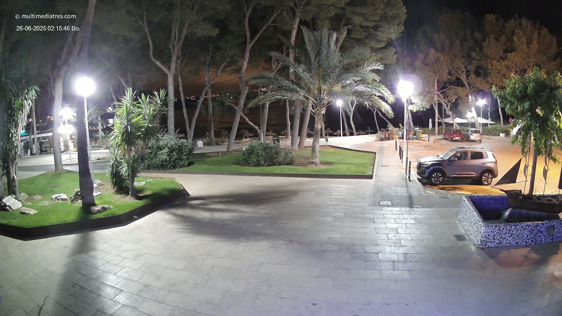 Peguera, Platja Gran de Tora Beach  Playa 5 Live Cam - Sierra de Tramontana, Mallorca, Islas Baleares (Balearic Islands), Spain