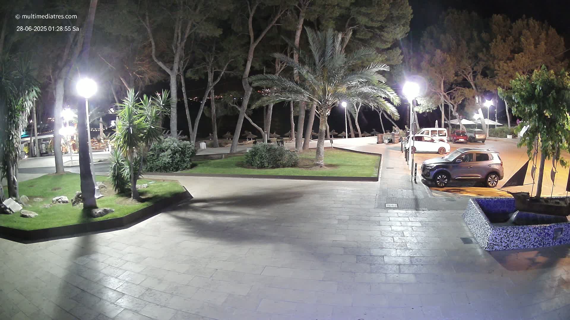 Peguera, Platja Gran de Tora Beach  Playa 5 Live Cam - Sierra de Tramontana, Mallorca, Islas Baleares (Balearic Islands), Spain