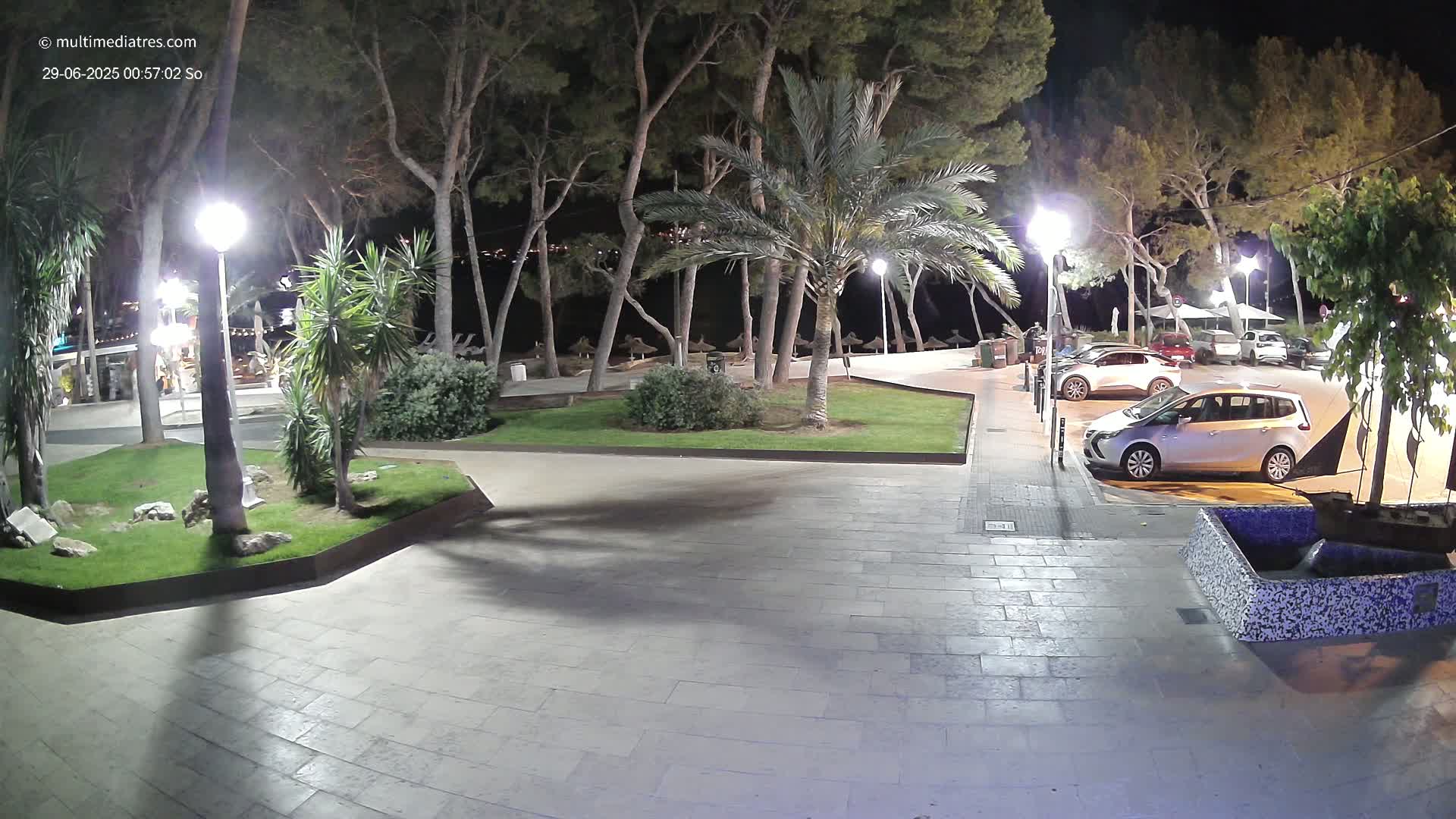 Peguera, Platja Gran de Tora Beach  Playa 5 Live Cam - Sierra de Tramontana, Mallorca, Islas Baleares (Balearic Islands), Spain