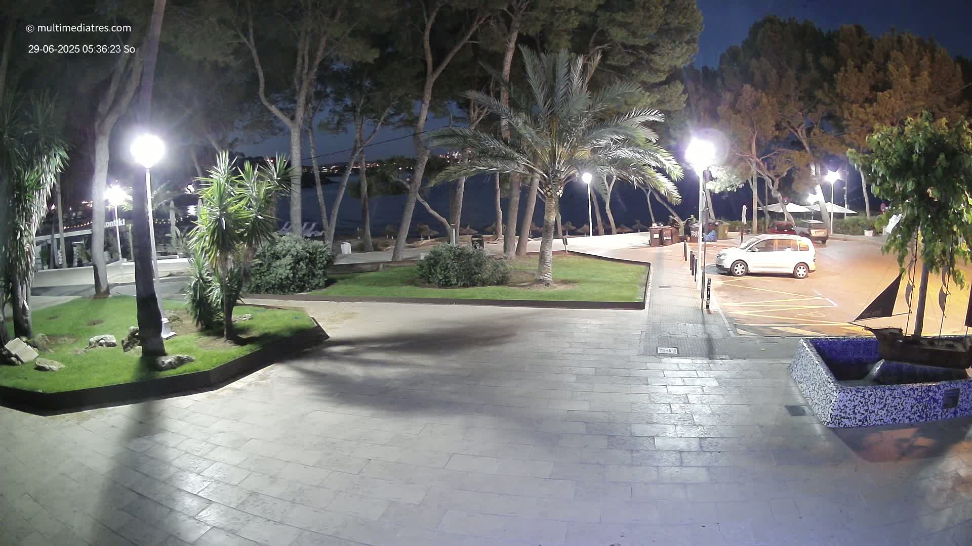 Peguera, Platja Gran de Tora Beach  Playa 5 Live Cam - Sierra de Tramontana, Mallorca, Islas Baleares (Balearic Islands), Spain