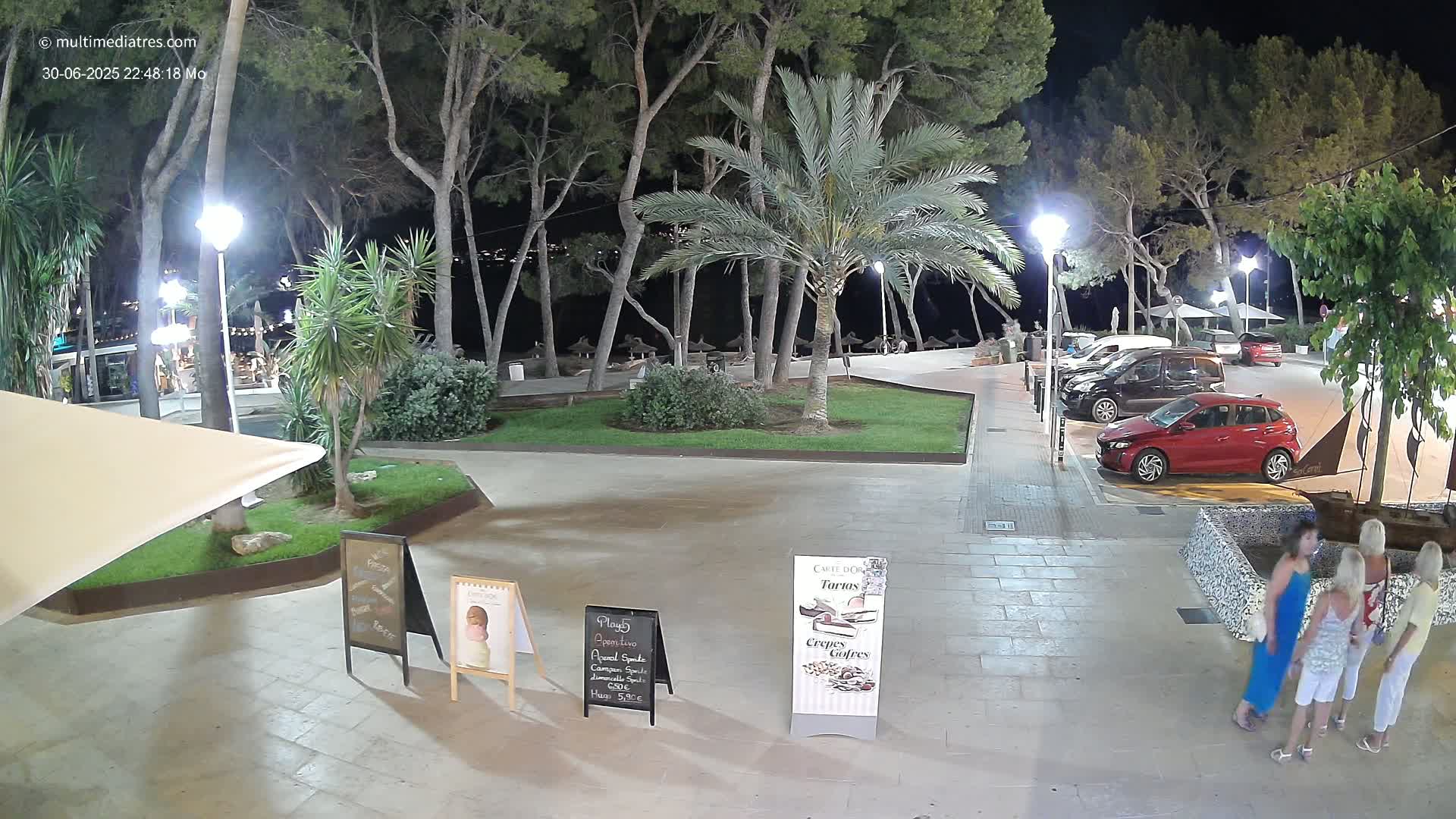 Peguera, Platja Gran de Tora Beach  Playa 5 Live Cam - Sierra de Tramontana, Mallorca, Islas Baleares (Balearic Islands), Spain