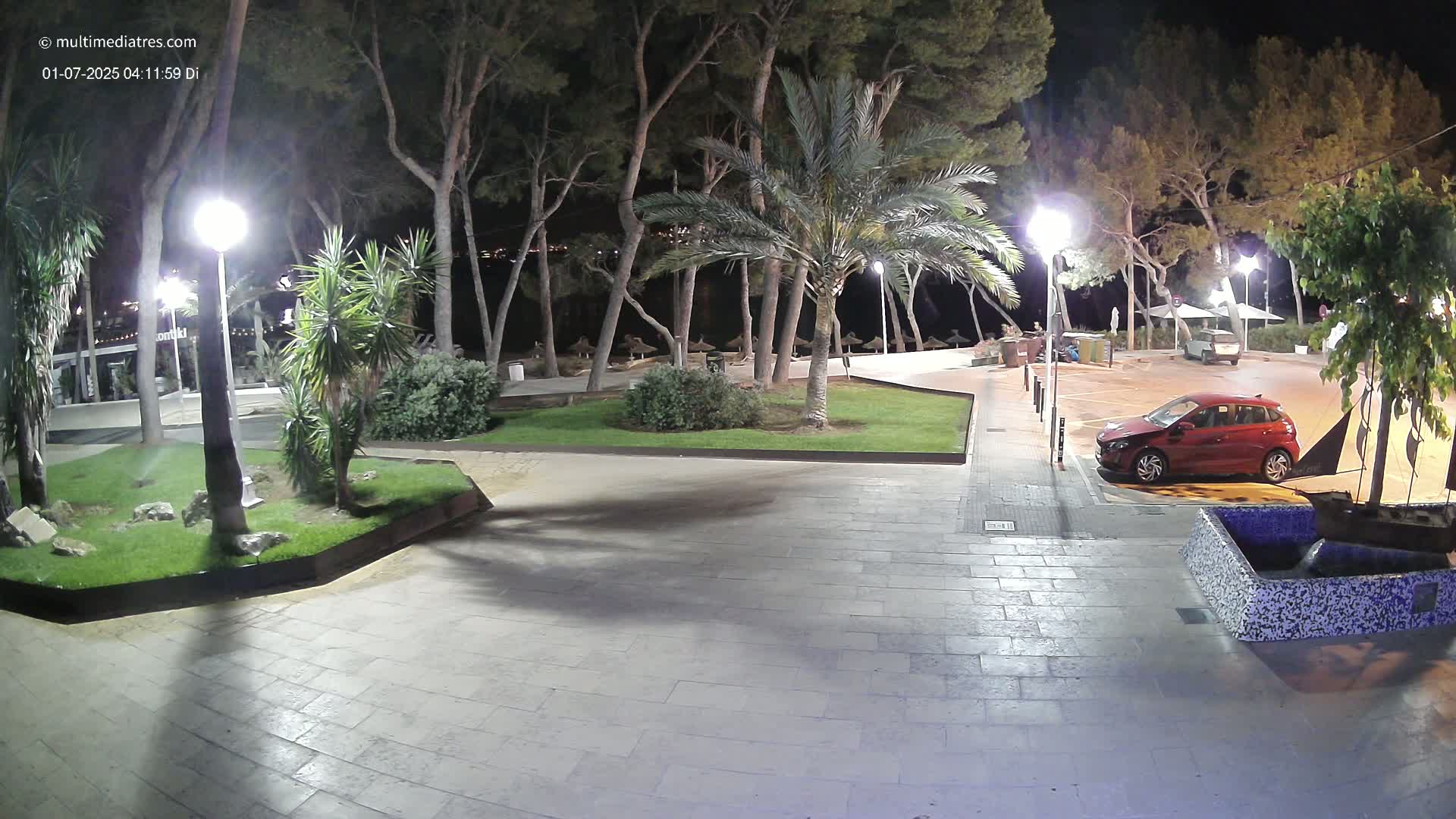 Peguera, Platja Gran de Tora Beach  Playa 5 Live Cam - Sierra de Tramontana, Mallorca, Islas Baleares (Balearic Islands), Spain