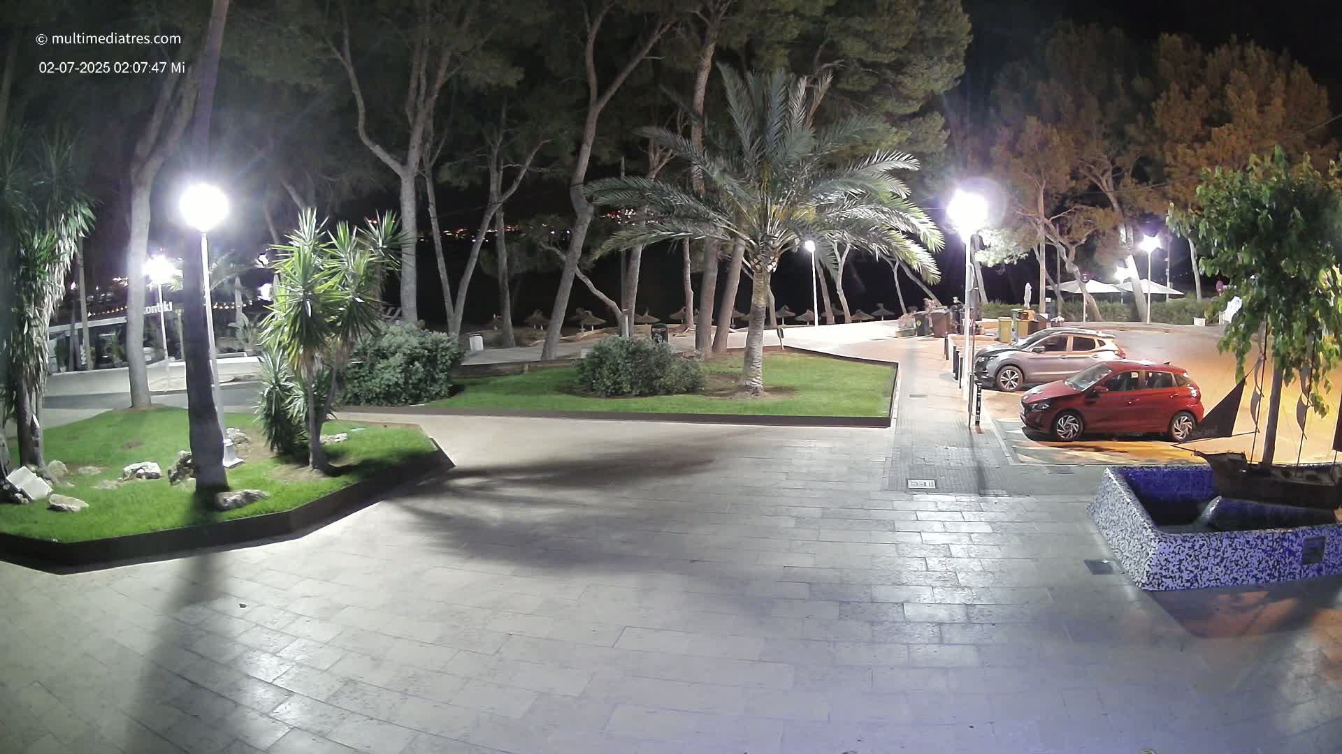 Peguera, Platja Gran de Tora Beach  Playa 5 Live Cam - Sierra de Tramontana, Mallorca, Islas Baleares (Balearic Islands), Spain