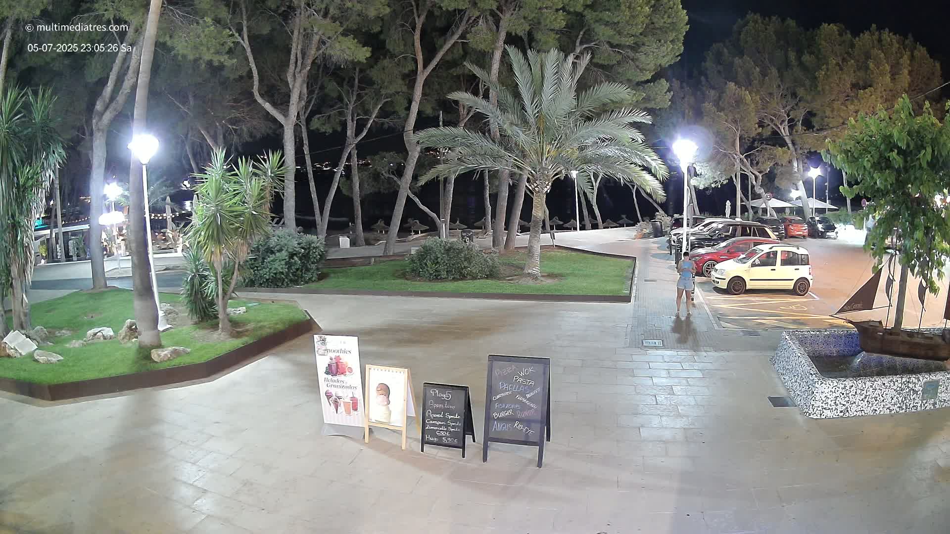 Peguera, Platja Gran de Tora Beach  Playa 5 Live Cam - Sierra de Tramontana, Mallorca, Islas Baleares (Balearic Islands), Spain