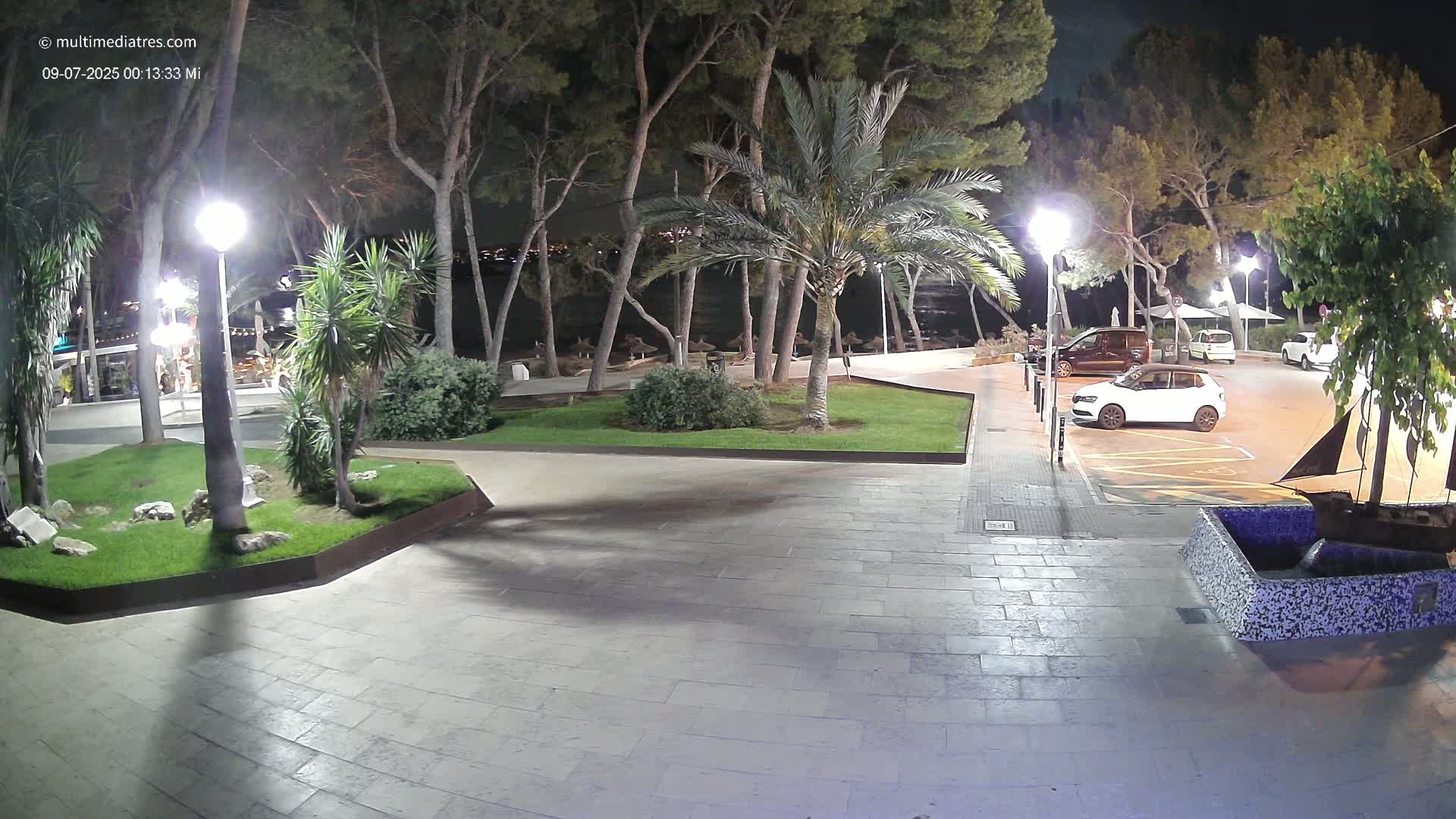 Peguera, Platja Gran de Tora Beach  Playa 5 Live Cam - Sierra de Tramontana, Mallorca, Islas Baleares (Balearic Islands), Spain