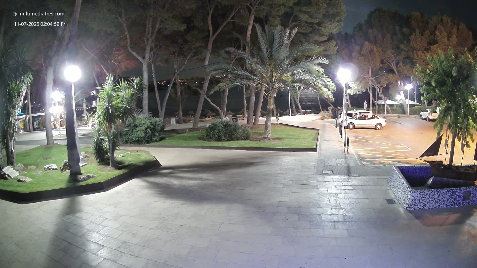 Peguera, Platja Gran de Tora Beach  Playa 5 Live Cam - Sierra de Tramontana, Mallorca, Islas Baleares (Balearic Islands), Spain