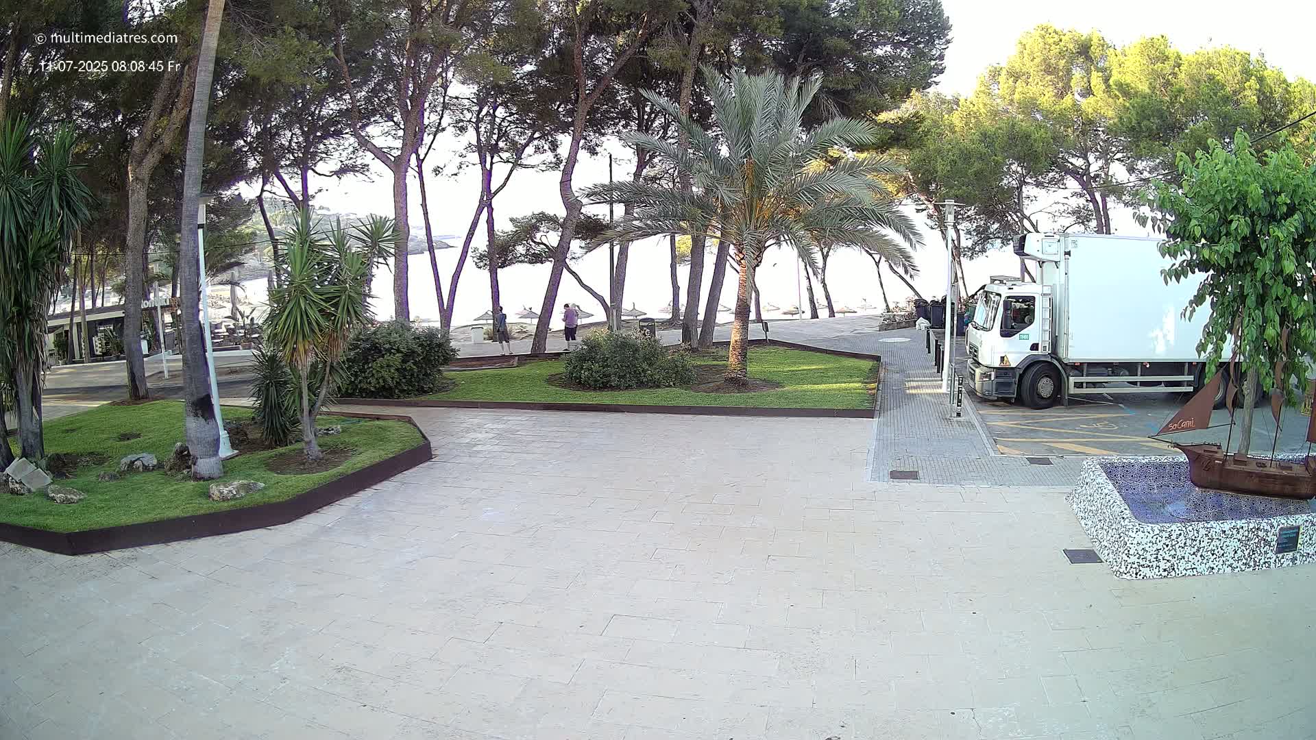 Peguera, Platja Gran de Tora Beach  Playa 5 Live Cam - Sierra de Tramontana, Mallorca, Islas Baleares (Balearic Islands), Spain