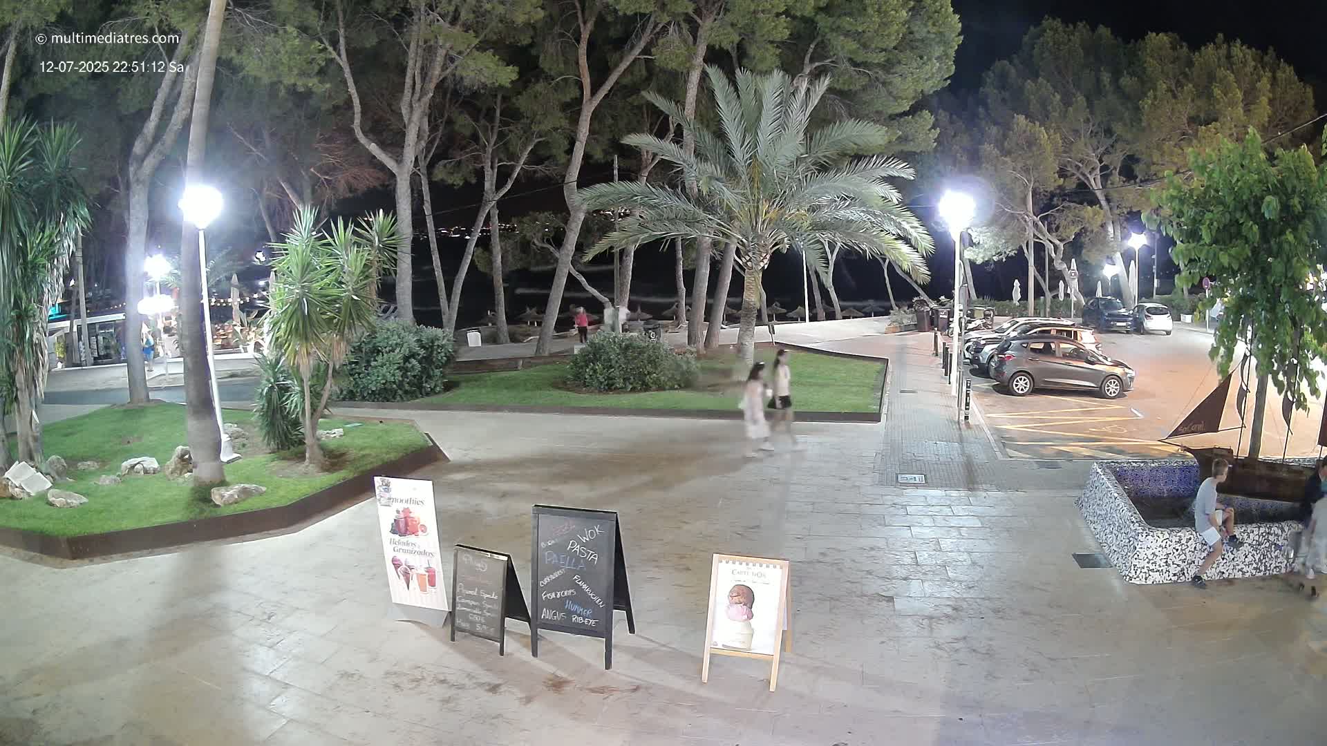 Peguera, Platja Gran de Tora Beach  Playa 5 Live Cam - Sierra de Tramontana, Mallorca, Islas Baleares (Balearic Islands), Spain