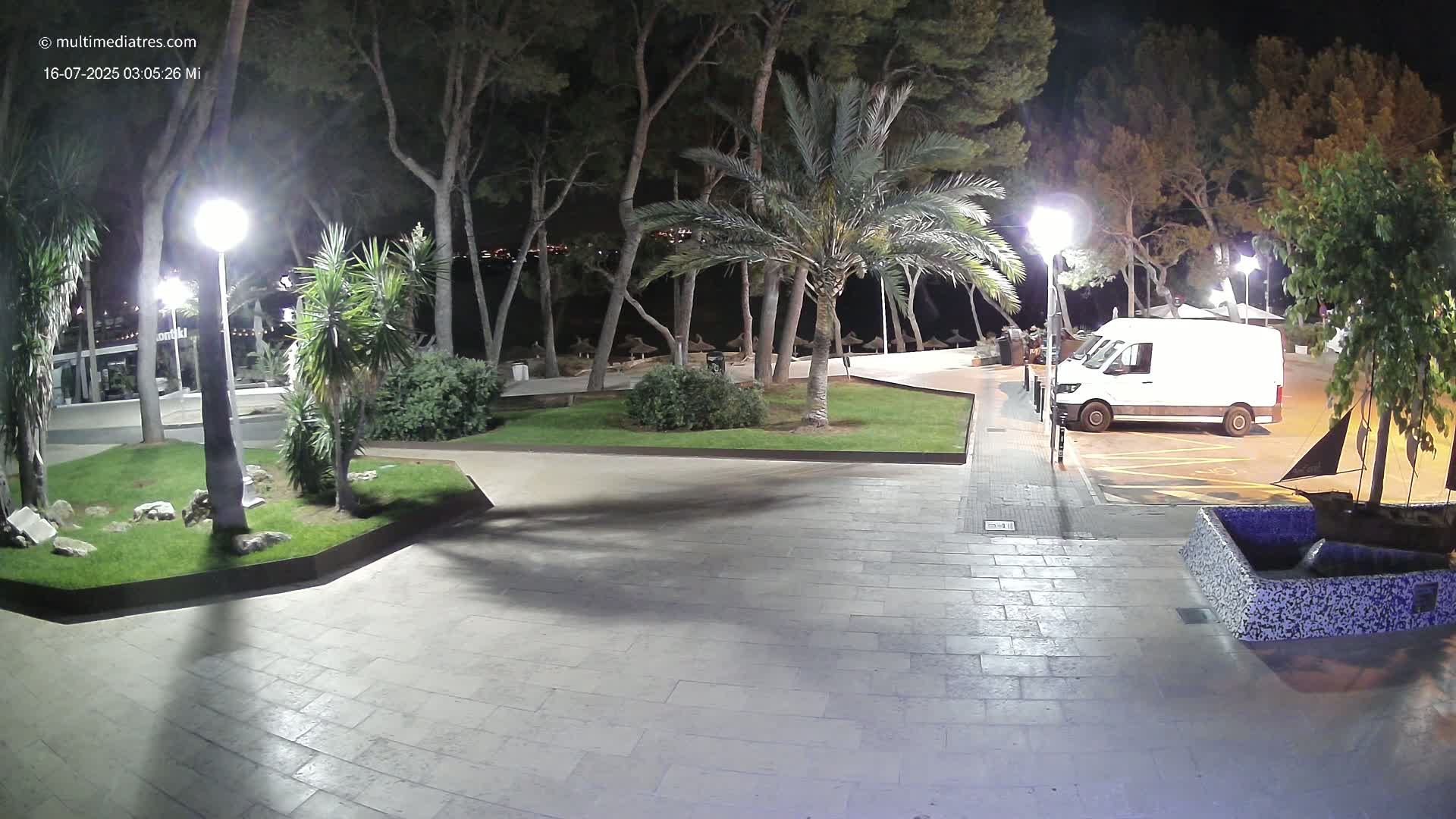 Peguera, Platja Gran de Tora Beach  Playa 5 Live Cam - Sierra de Tramontana, Mallorca, Islas Baleares (Balearic Islands), Spain