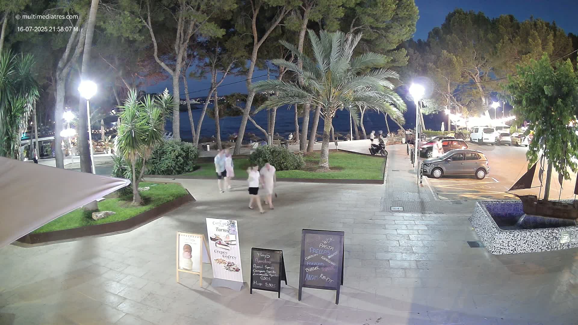 Peguera, Platja Gran de Tora Beach  Playa 5 Live Cam - Sierra de Tramontana, Mallorca, Islas Baleares (Balearic Islands), Spain
