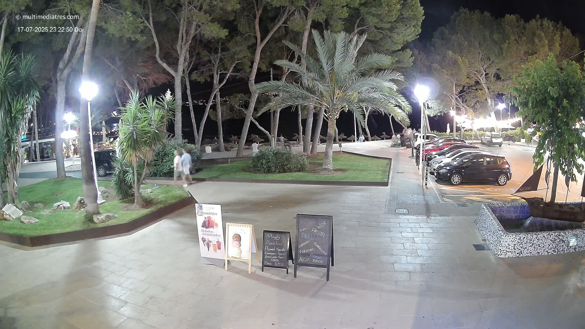 Peguera, Platja Gran de Tora Beach  Playa 5 Live Cam - Sierra de Tramontana, Mallorca, Islas Baleares (Balearic Islands), Spain