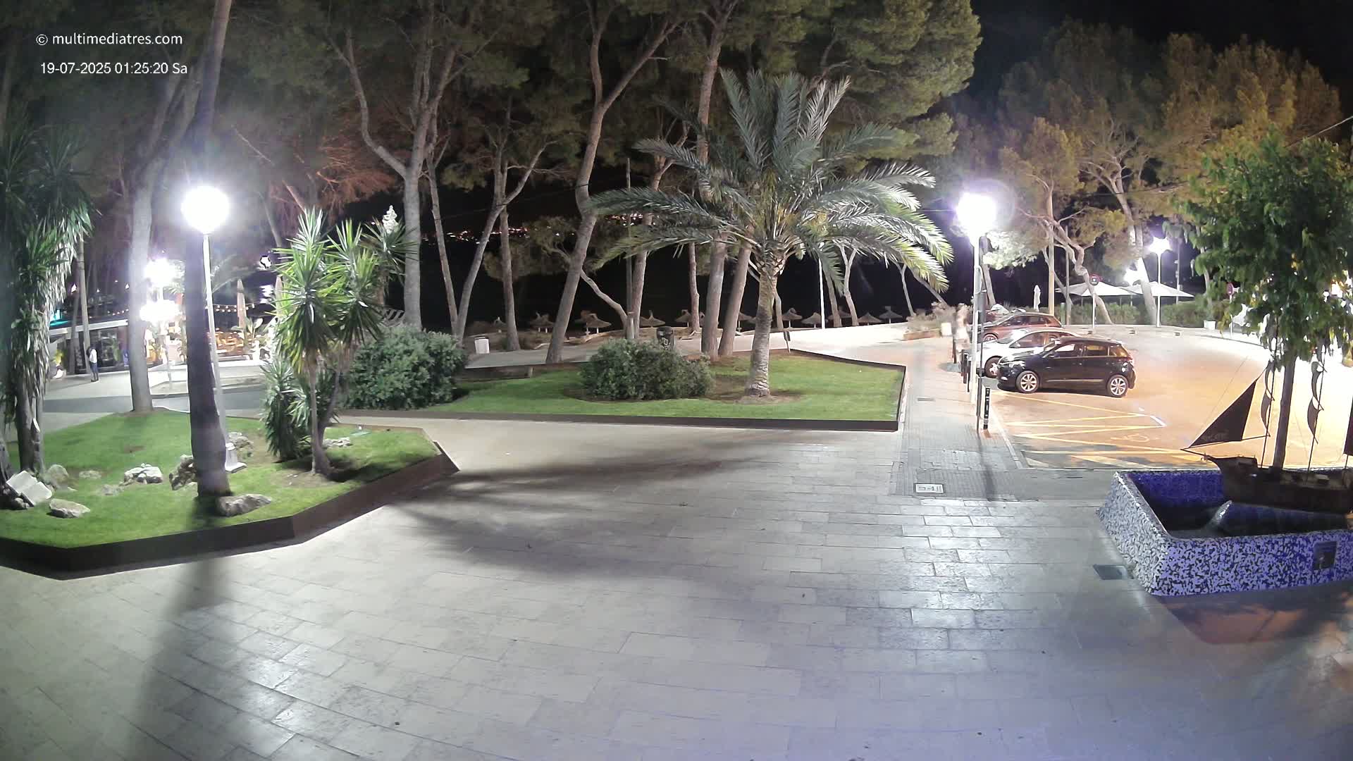 Peguera, Platja Gran de Tora Beach  Playa 5 Live Cam - Sierra de Tramontana, Mallorca, Islas Baleares (Balearic Islands), Spain
