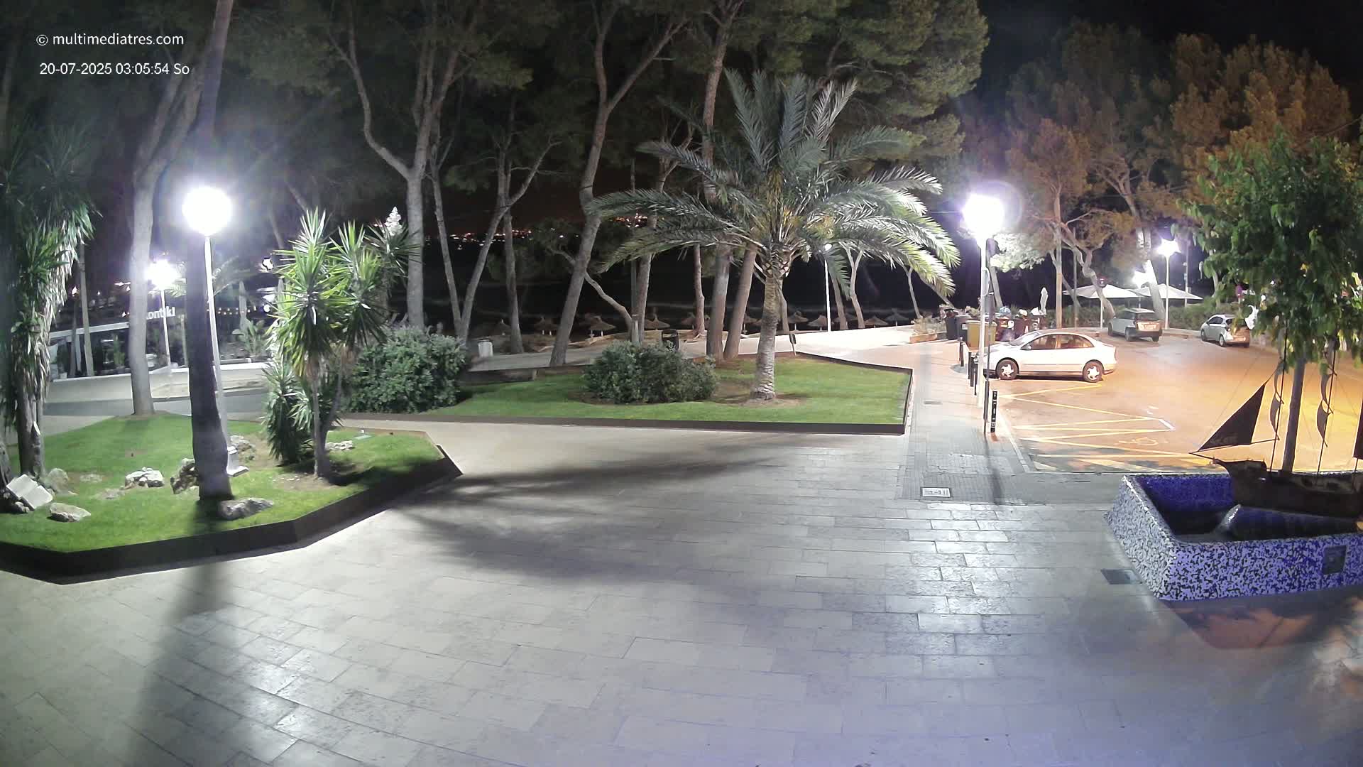 Peguera, Platja Gran de Tora Beach  Playa 5 Live Cam - Sierra de Tramontana, Mallorca, Islas Baleares (Balearic Islands), Spain
