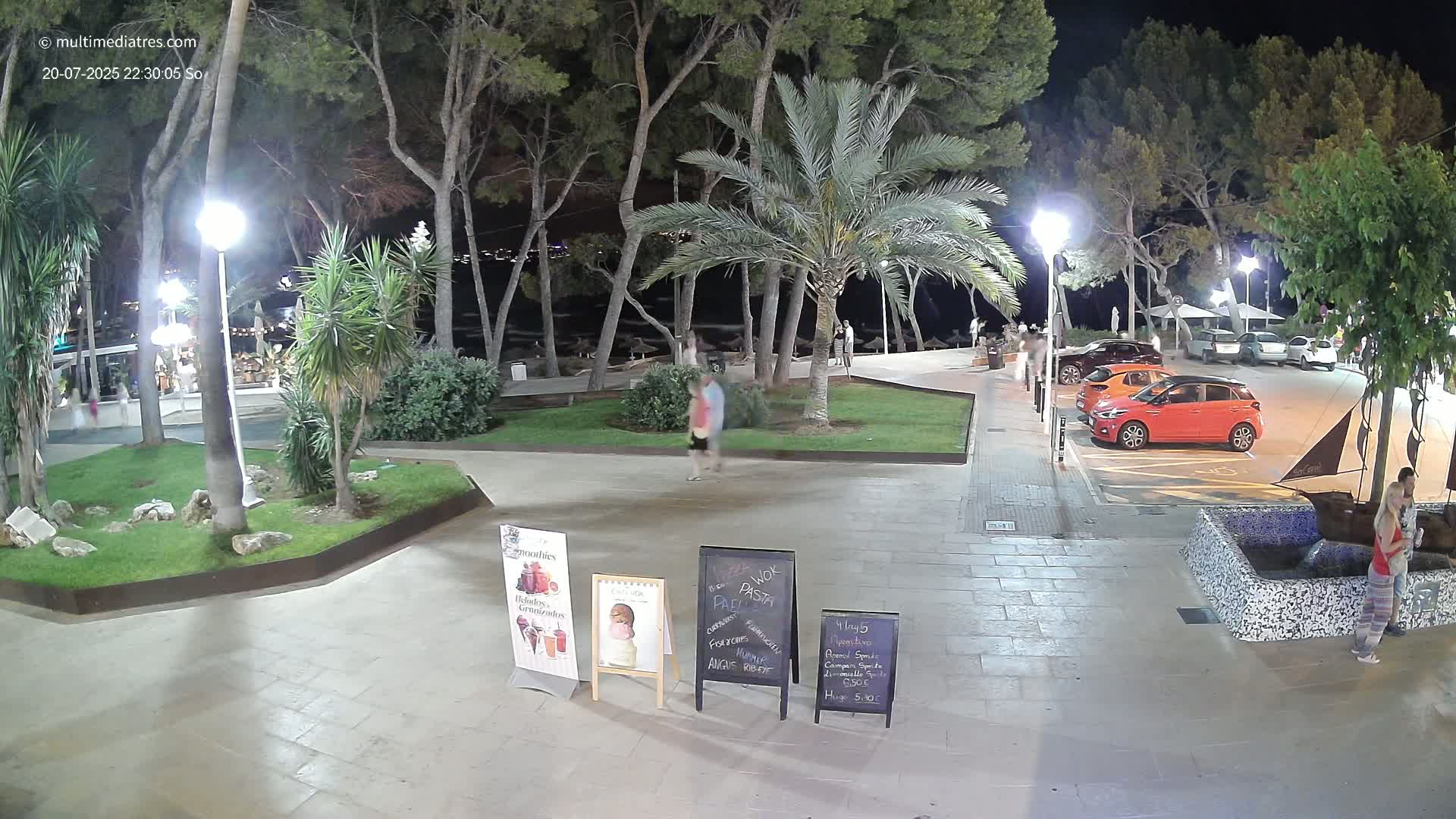 Peguera, Platja Gran de Tora Beach  Playa 5 Live Cam - Sierra de Tramontana, Mallorca, Islas Baleares (Balearic Islands), Spain