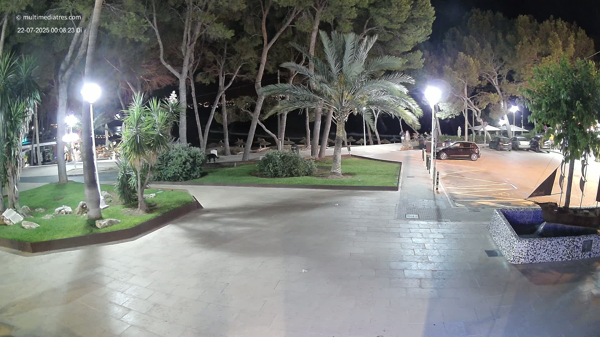 Peguera, Platja Gran de Tora Beach  Playa 5 Live Cam - Sierra de Tramontana, Mallorca, Islas Baleares (Balearic Islands), Spain