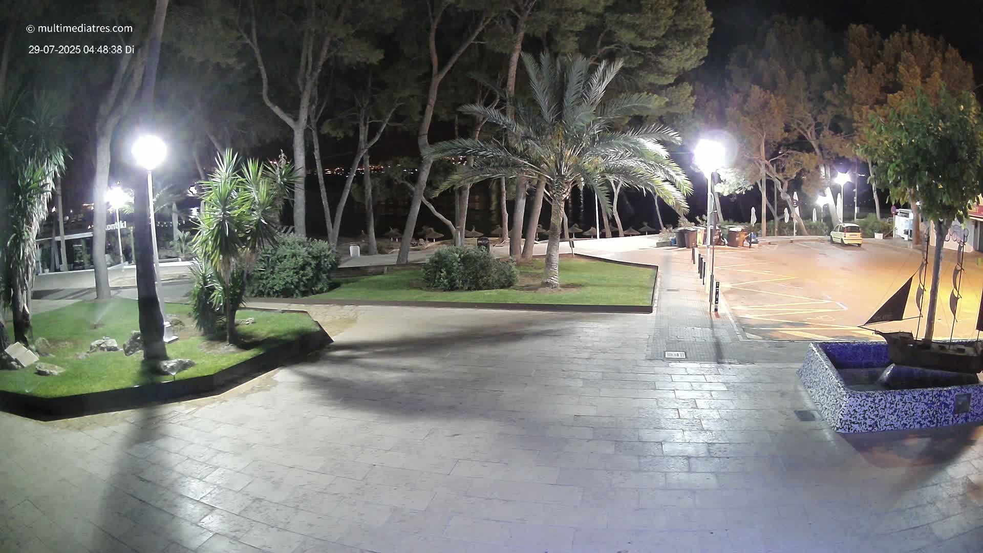 Peguera, Platja Gran de Tora Beach  Playa 5 Live Cam - Sierra de Tramontana, Mallorca, Islas Baleares (Balearic Islands), Spain