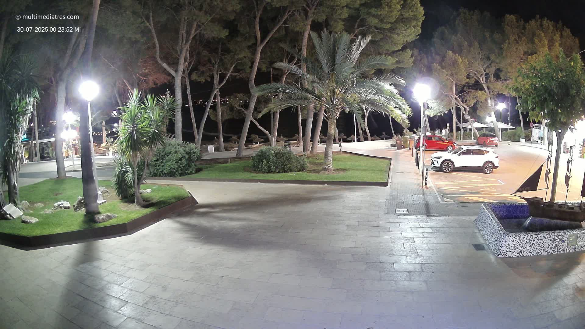 Peguera, Platja Gran de Tora Beach  Playa 5 Live Cam - Sierra de Tramontana, Mallorca, Islas Baleares (Balearic Islands), Spain