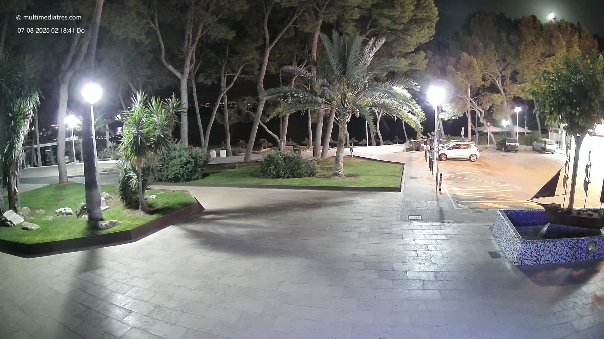 Peguera, Platja Gran de Tora Beach  Playa 5 Live Cam - Sierra de Tramontana, Mallorca, Islas Baleares (Balearic Islands), Spain