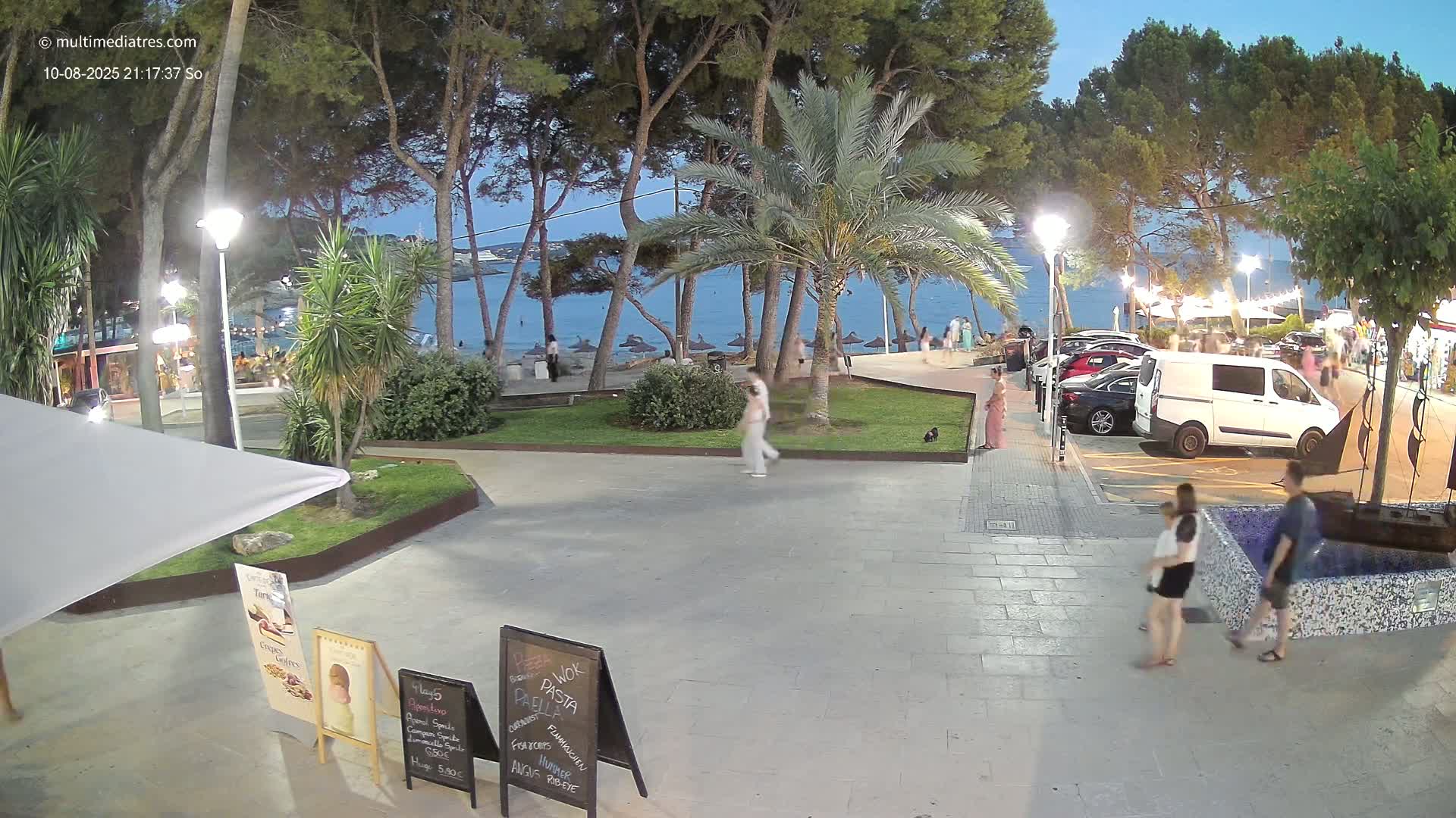 Peguera, Platja Gran de Tora Beach  Playa 5 Live Cam - Sierra de Tramontana, Mallorca, Islas Baleares (Balearic Islands), Spain